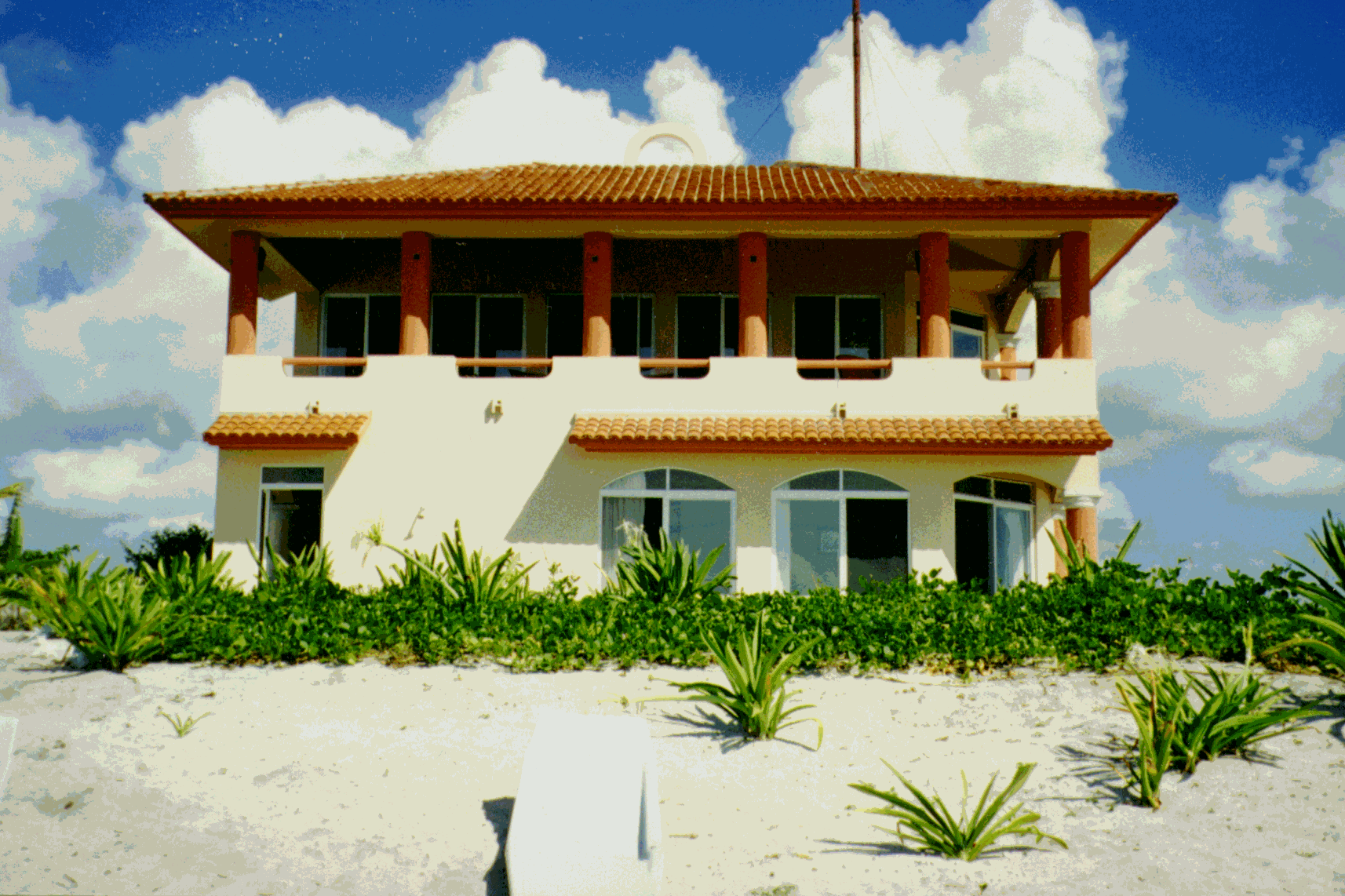 Beach side view of Tankah Inn!